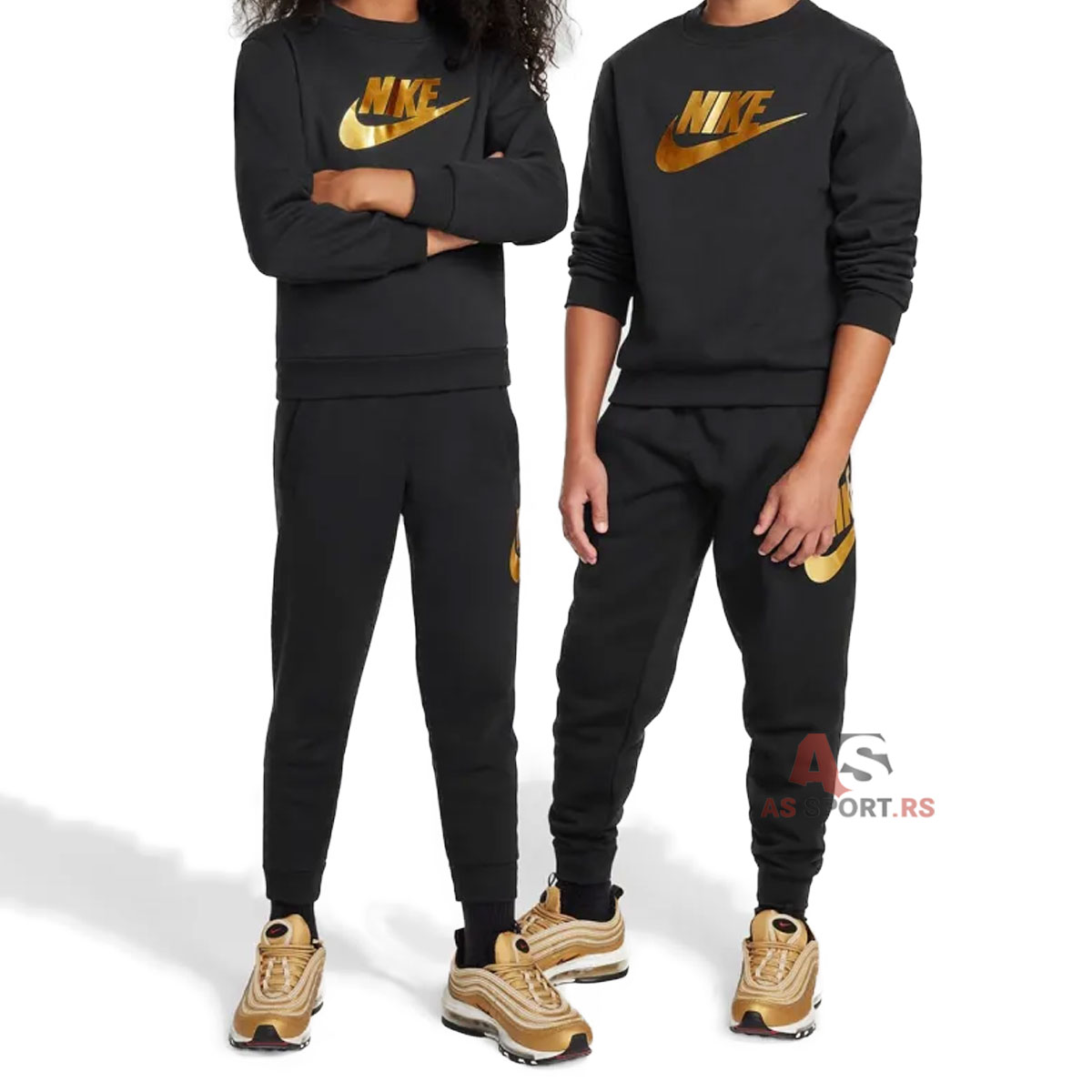 Nsw Club Fleece Crew Gold XL HQ0975-010-hwmF